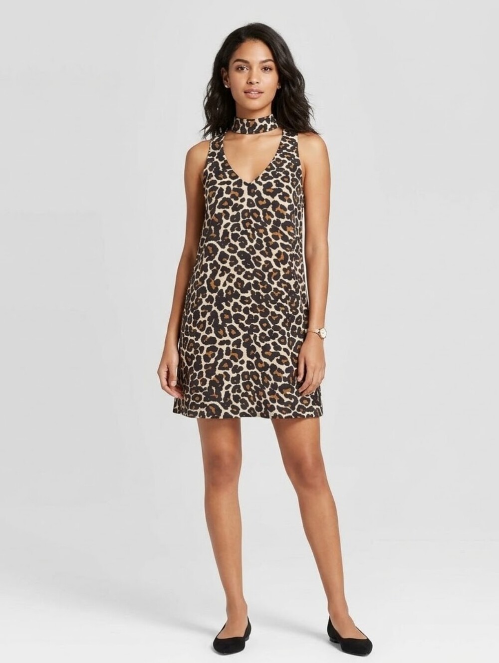NWT Show Me Your Mumu Friday Animal Print Choker Mini Dress S